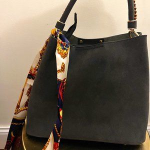 Hunter Green Suede Tote